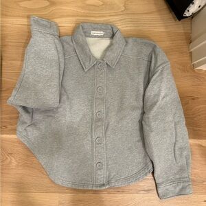 Good American sz 1/2 button down cardigan grey